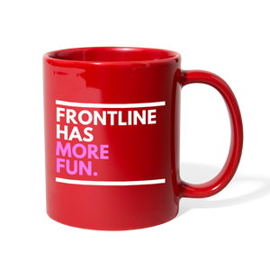 Frontline Lefty Mug - red