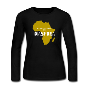 One Diaspora Women's Long Sleeve Jersey T-Shirt - black