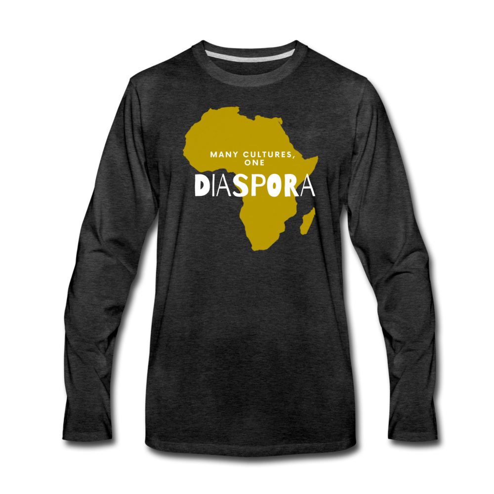One Diaspora Men's Long Sleeve T-Shirt - charcoal gray