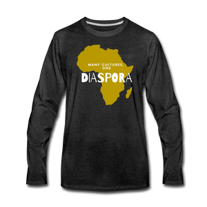 One Diaspora Men's Long Sleeve T-Shirt - charcoal gray