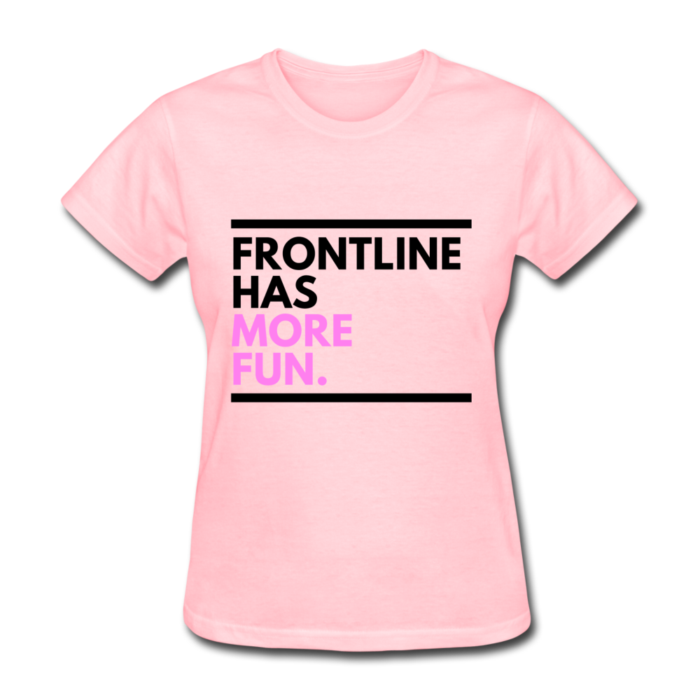 Women's Frontline Tee (Black Font) - pink