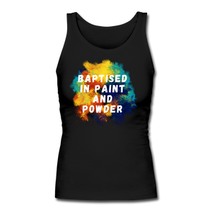 Baptised Women's Longer Length Fitted Tank - black