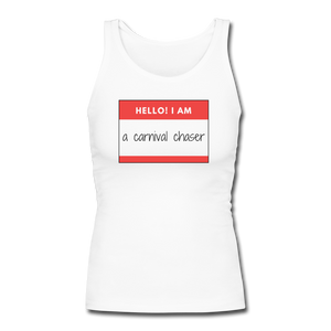 Carnival Chaser Women's Longer Length Fitted Tank - white