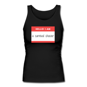 Carnival Chaser Women's Longer Length Fitted Tank - black