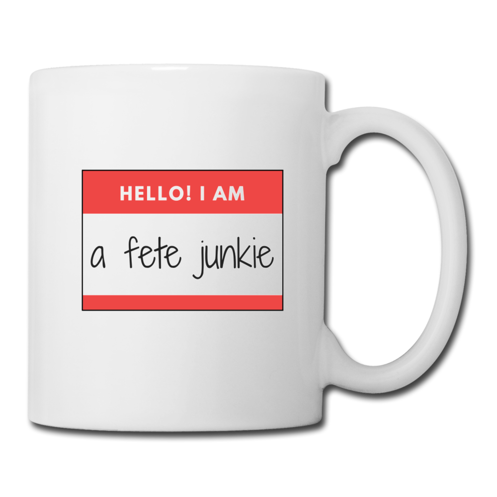 Fete Junkie Lefty White Mug - white